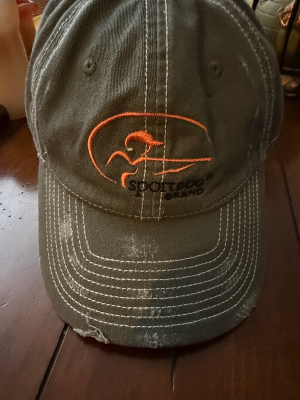 SportDog Olive Green Baseball Cap with Orange Logo